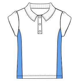 Patron ropa, Fashion sewing pattern, molde confeccion, patronesymoldes.com Polo colegio Niñas RD 6045 UNIFORMES Remeras